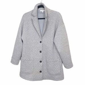 Anthropologie Harlyn Mairead Gray Quilted Coat